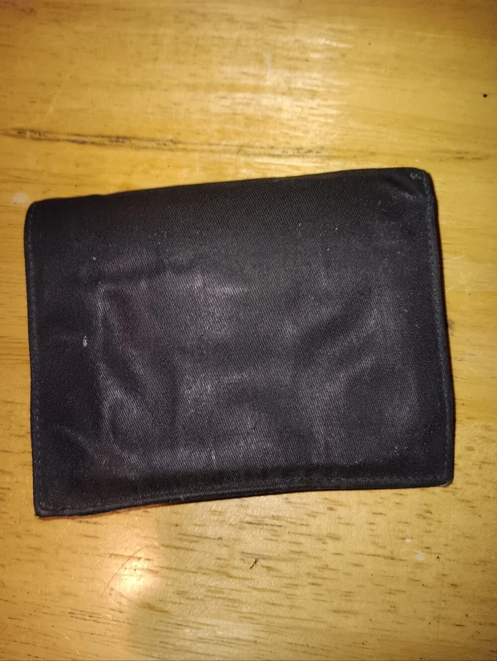 Prada Black Nylon Triangular Logo Wallet